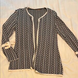 Charcoal and cream patterned Belldini cardigan